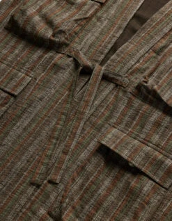 Maharishi 5118 Wagara Stripe Summer Kimono Olive -Maharishi Shop 5118 olive 30 Green