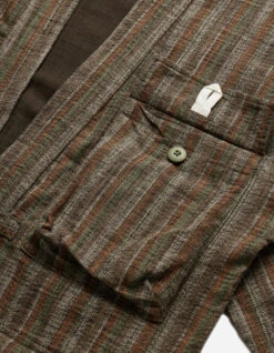 Maharishi 5118 Wagara Stripe Summer Kimono Olive -Maharishi Shop 5118 olive 42 Green