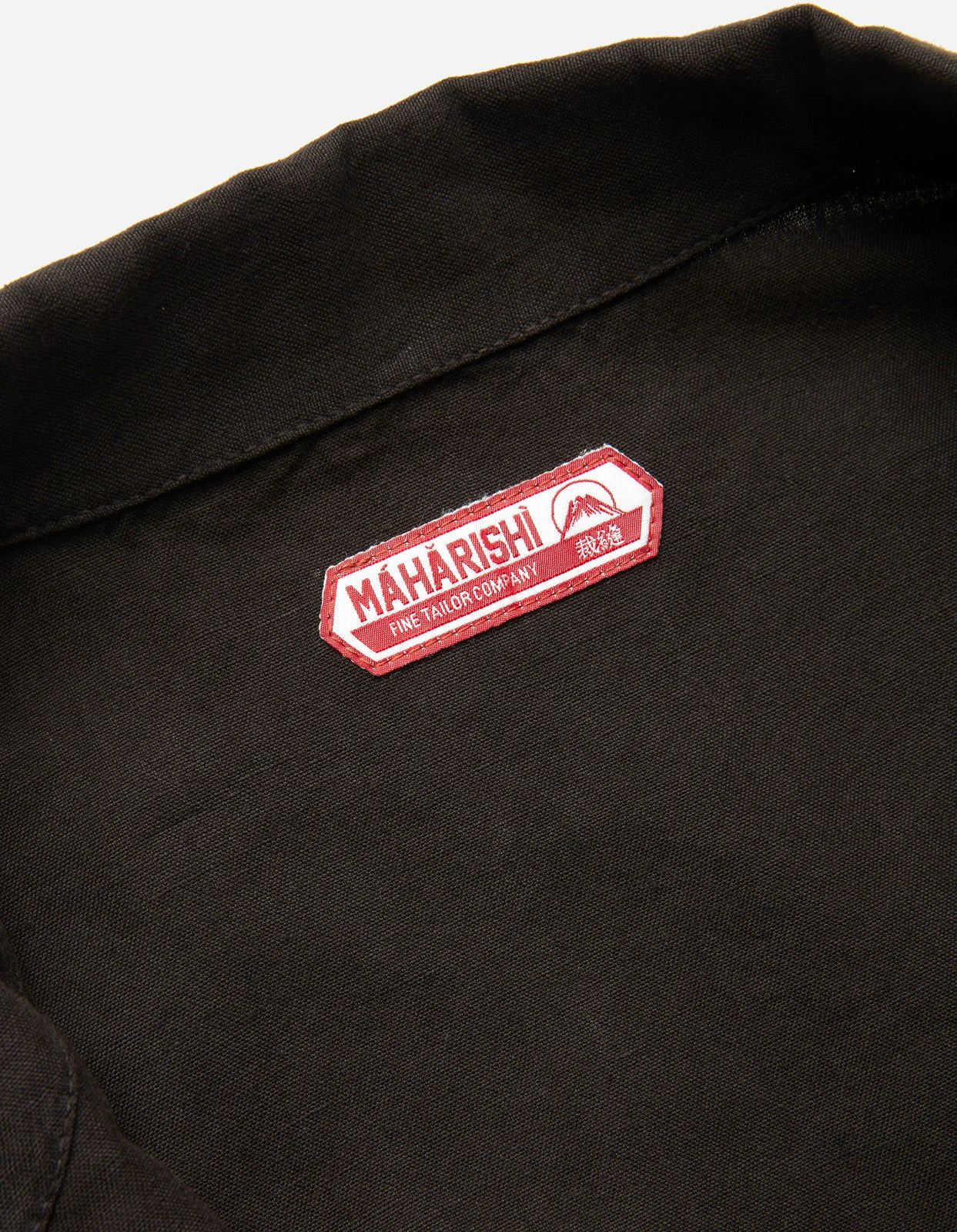 Maharishi 5120 Hemp Asym Monk Shirt Black 9 Maharishi 5120 Hemp Asym Monk Shirt Black - Image 9