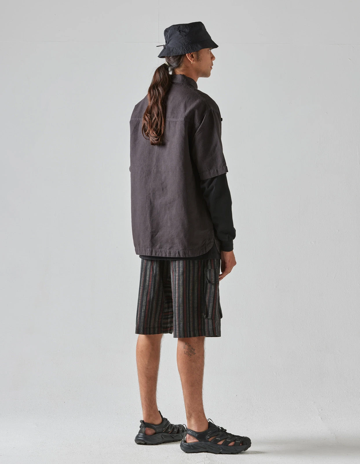 Maharishi 5120 Hemp Asym Monk Shirt Black 4 Maharishi 5120 Hemp Asym Monk Shirt Black - Image 4