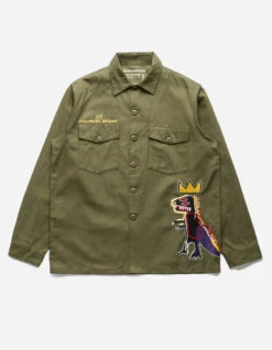 5124 Pez Dispenser Mil Shirt 路 Maharishi X Jean-Michel Basquiat Olive