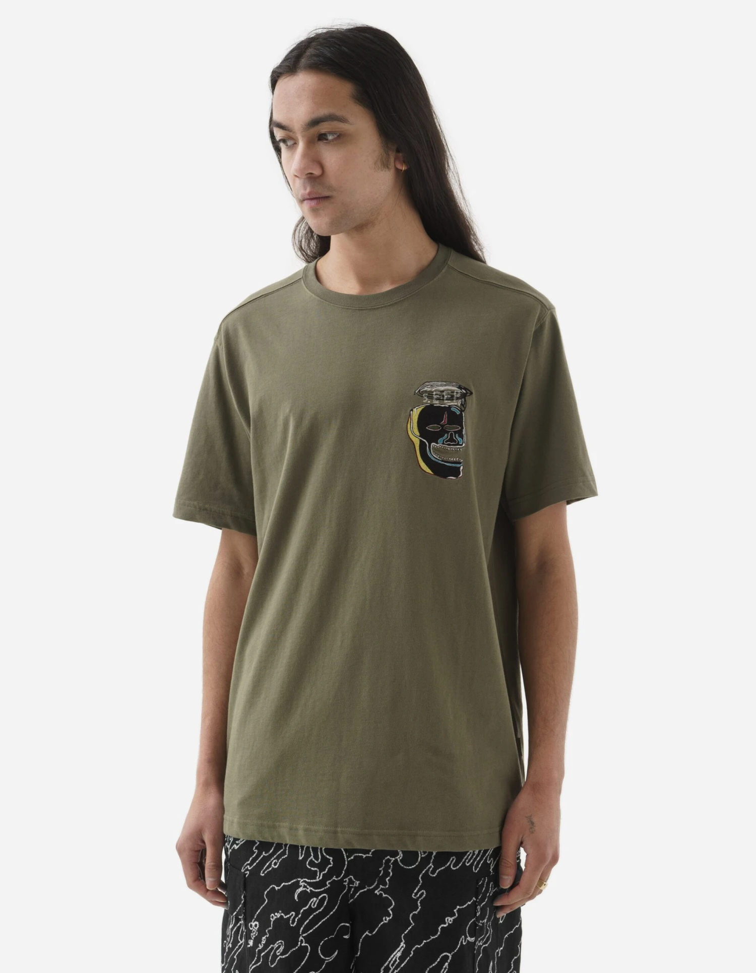 Maharishi 5141 Maha Basquiat 5.EEP T-Shirt Olive-OG-107F 3 Maharishi 5141 Maha Basquiat 5.EEP T-Shirt Olive-OG-107F - Image 3
