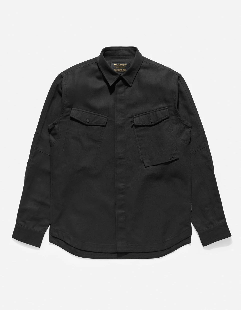 Maharishi 7028 MILTYPE Organic Custom Shirt Black 1 Maharishi 7028 MILTYPE Organic Custom Shirt Black