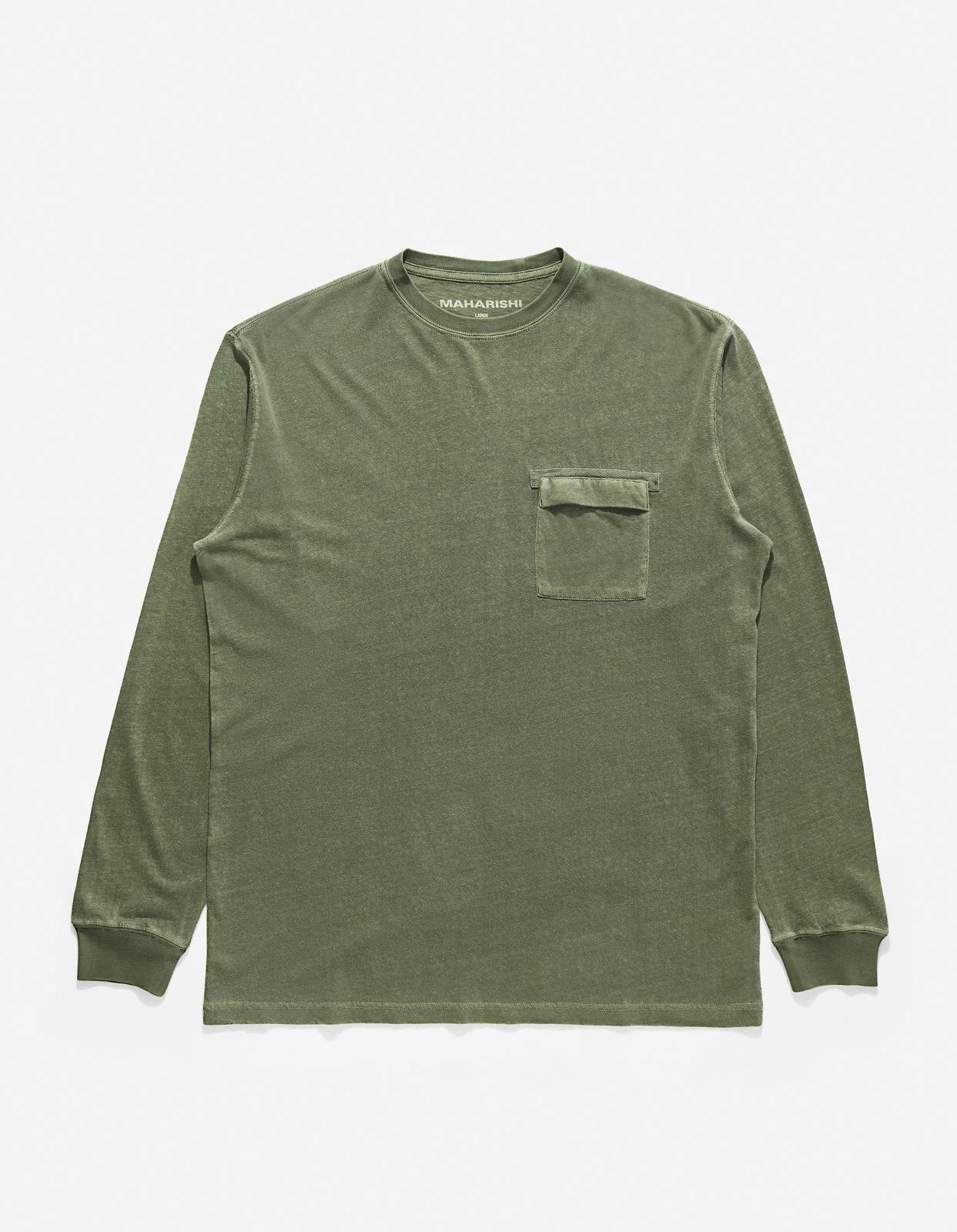Maharishi 8010 Hemp Organic L/S Pocket T-Shirt Olive OG-107F 1 Maharishi 8010 Hemp Organic L/S Pocket T-Shirt Olive OG-107F