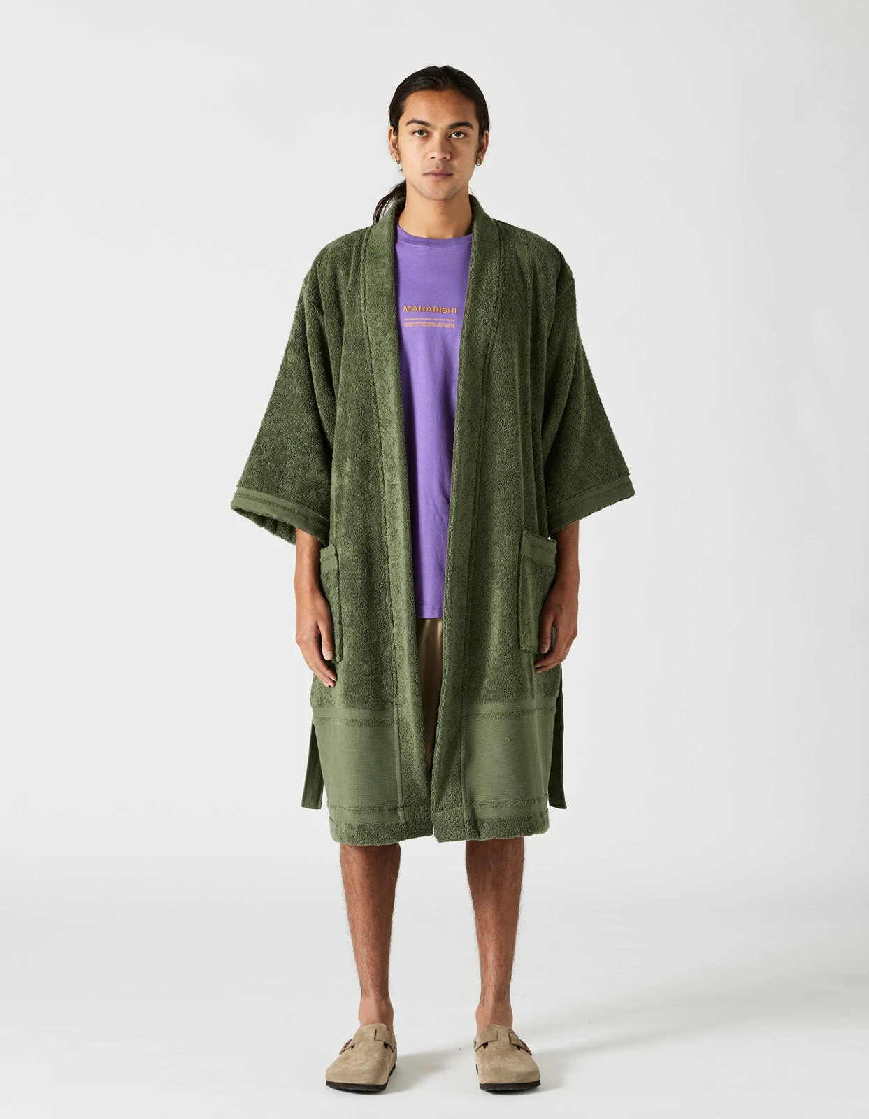 Maharishi 9872 Kimono Robe · Organic Cotton 700 Olive 2 Maharishi 9872 Kimono Robe · Organic Cotton 700 Olive - Image 2