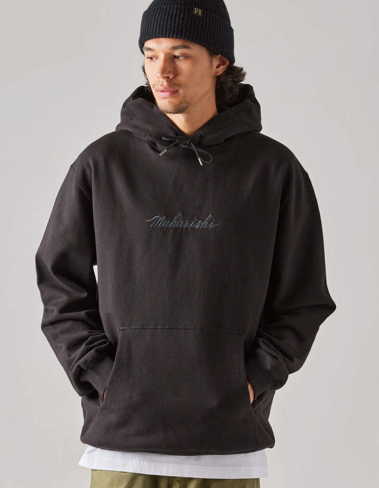 4622 Maharishi Organic Hooded Sweat Black 2 4622 Maharishi Organic Hooded Sweat Black - Image 2