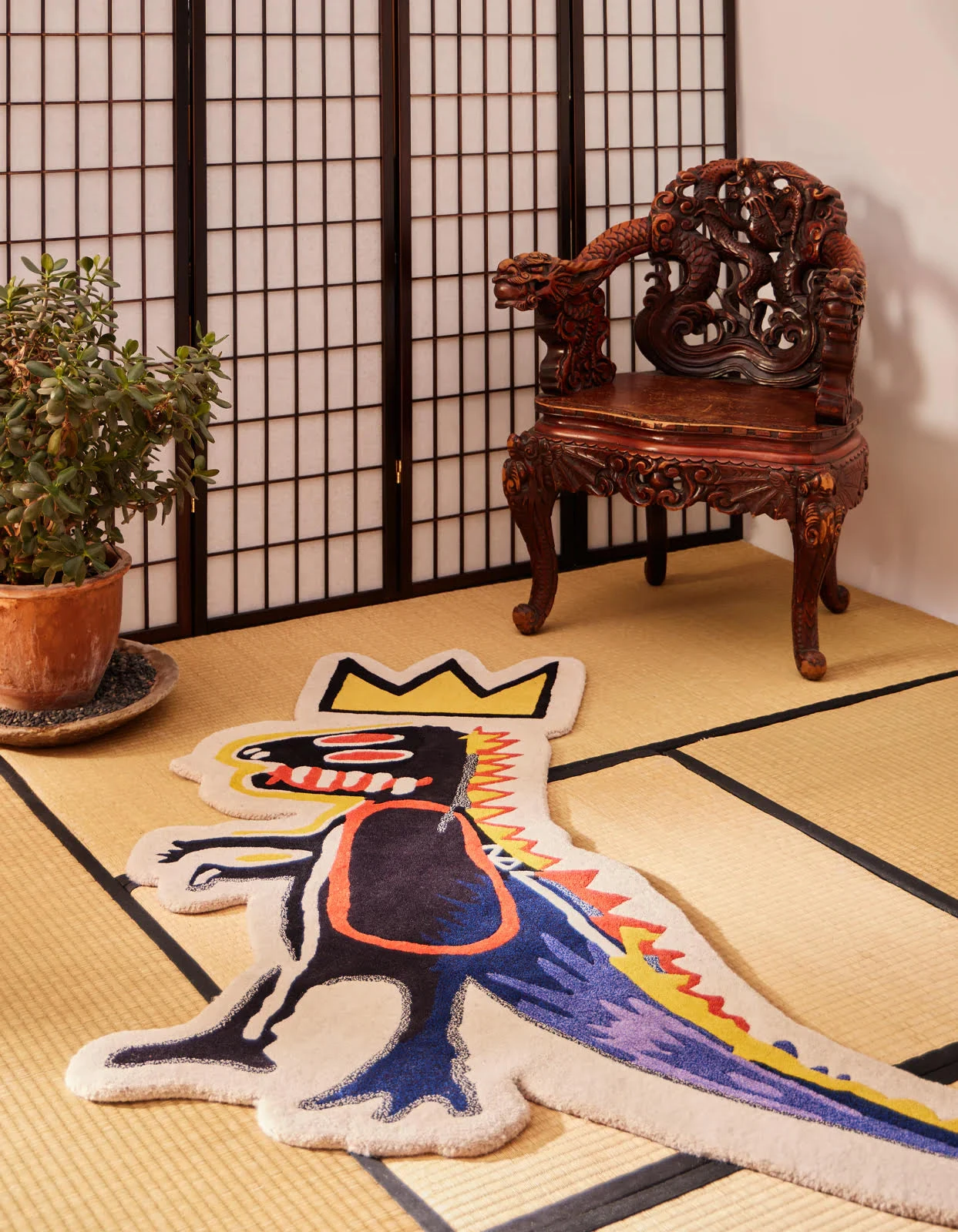 1266 Pez Dispenser Rug · Maharishi X Jean-Michel Basquiat Multi 2 1266 Pez Dispenser Rug · Maharishi X Jean-Michel Basquiat Multi - Image 2