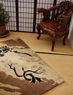 Maharishi 2159 DPM: Bonsai Forest Rug Small Woodland 12 Maharishi 2159 DPM: Bonsai Forest Rug Small Woodland -Maharishi Shop Homeware 2159 woodland 40 Green