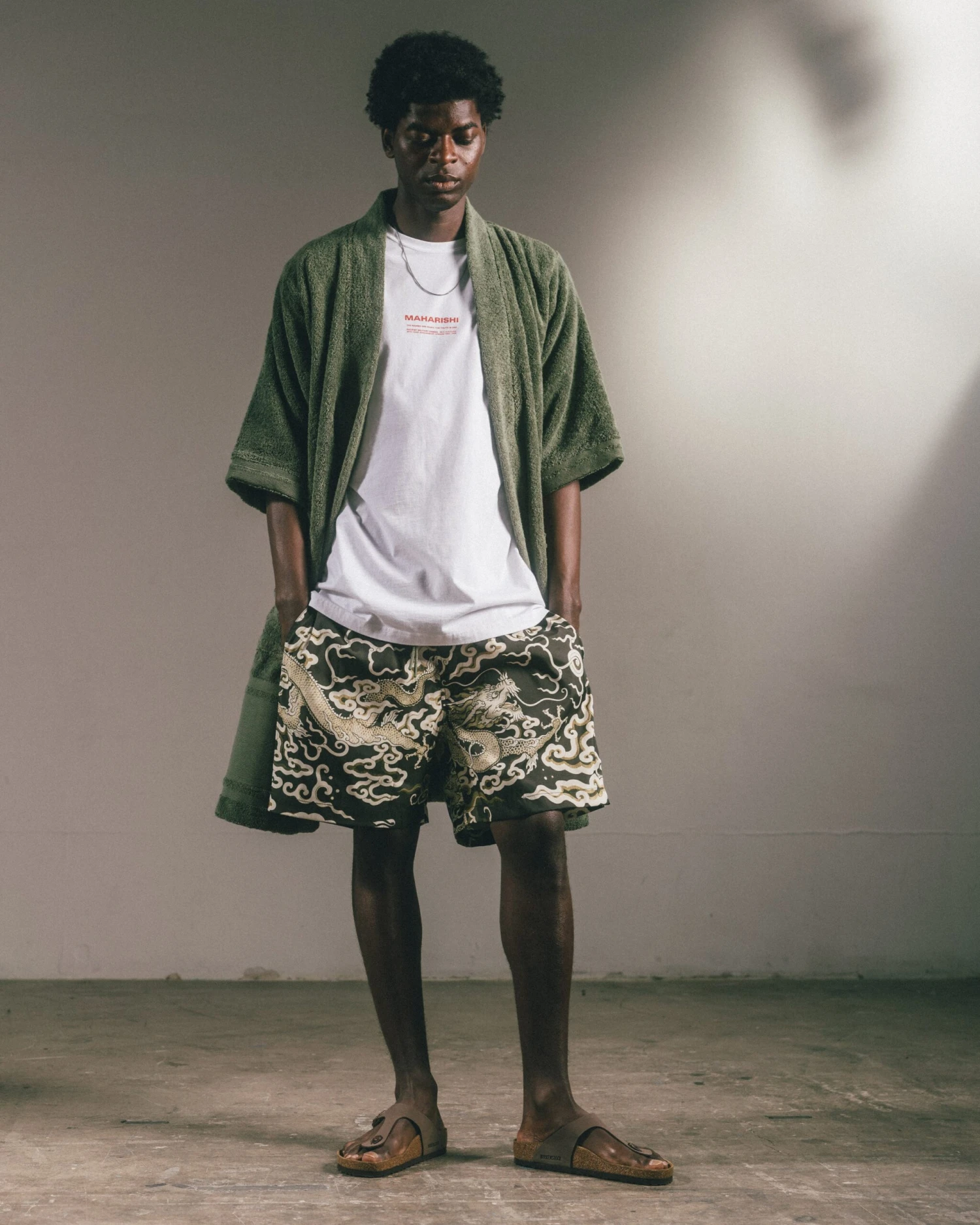 Maharishi 9872 Kimono Robe · Organic Cotton 700 Olive 6 Maharishi 9872 Kimono Robe · Organic Cotton 700 Olive - Image 6