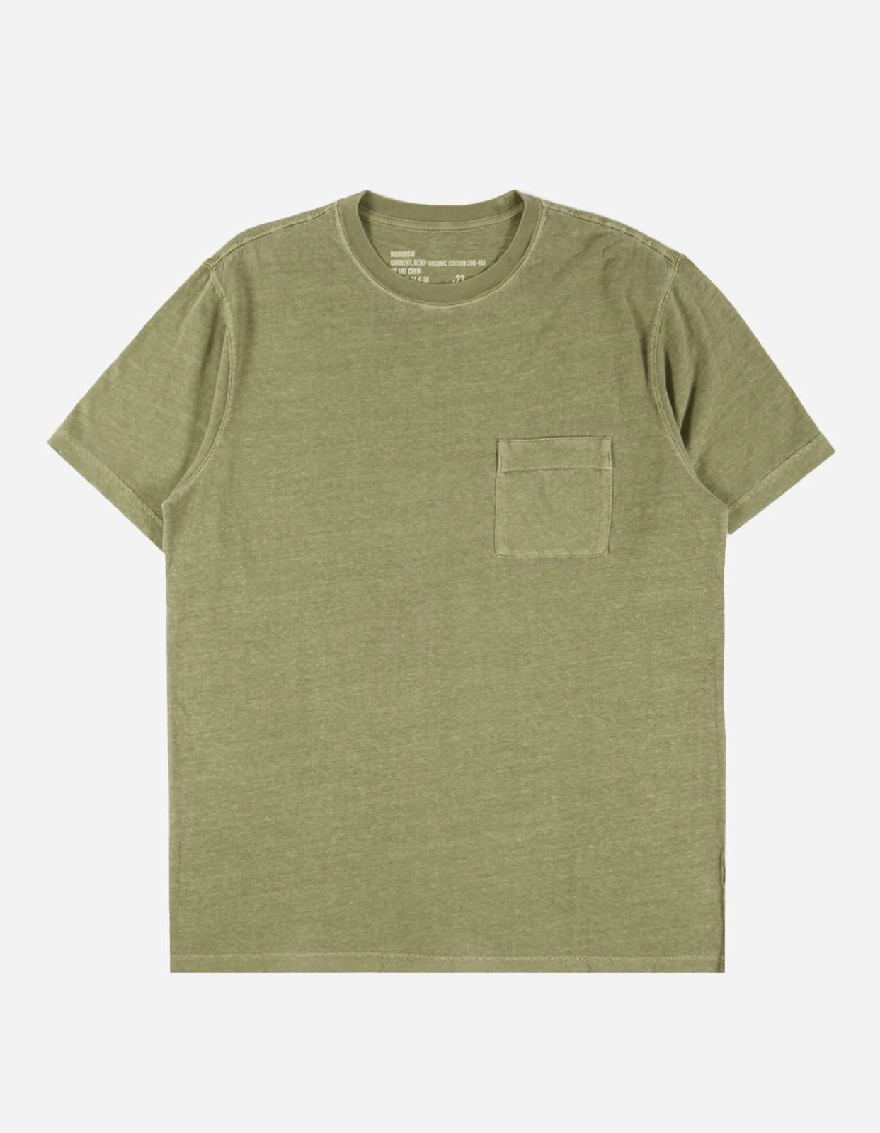 Maharishi 7021 Hemp Organic Pocket T-Shirt Olive OG-107F 1 Maharishi 7021 Hemp Organic Pocket T-Shirt Olive OG-107F