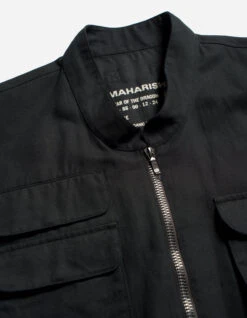 Maharishi 5201 Hemp Utility Vest Black -Maharishi Shop aw24 5201 Black 60