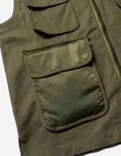 Maharishi 5201 Hemp Utility Vest Olive OG-107F 10 Maharishi 5201 Hemp Utility Vest Olive OG-107F -Maharishi Shop aw24 5201 olive 40