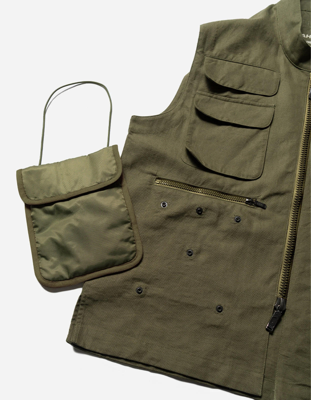 Maharishi 5201 Hemp Utility Vest Olive OG-107F 6 Maharishi 5201 Hemp Utility Vest Olive OG-107F - Image 6