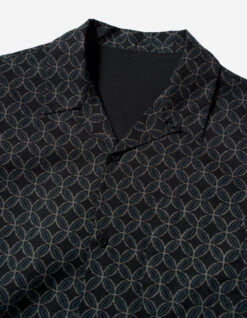 Maharishi 5205 Wagara Camp Collar Shirt Black -Maharishi Shop aw24 5205 Black 40