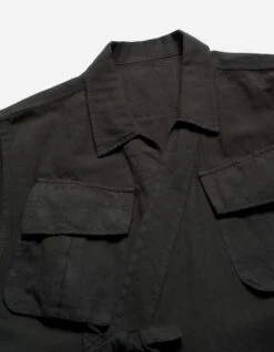 Maharishi 5210 Hemp Jungle Kimono Overshirt Black -Maharishi Shop aw24 5210 Black 40