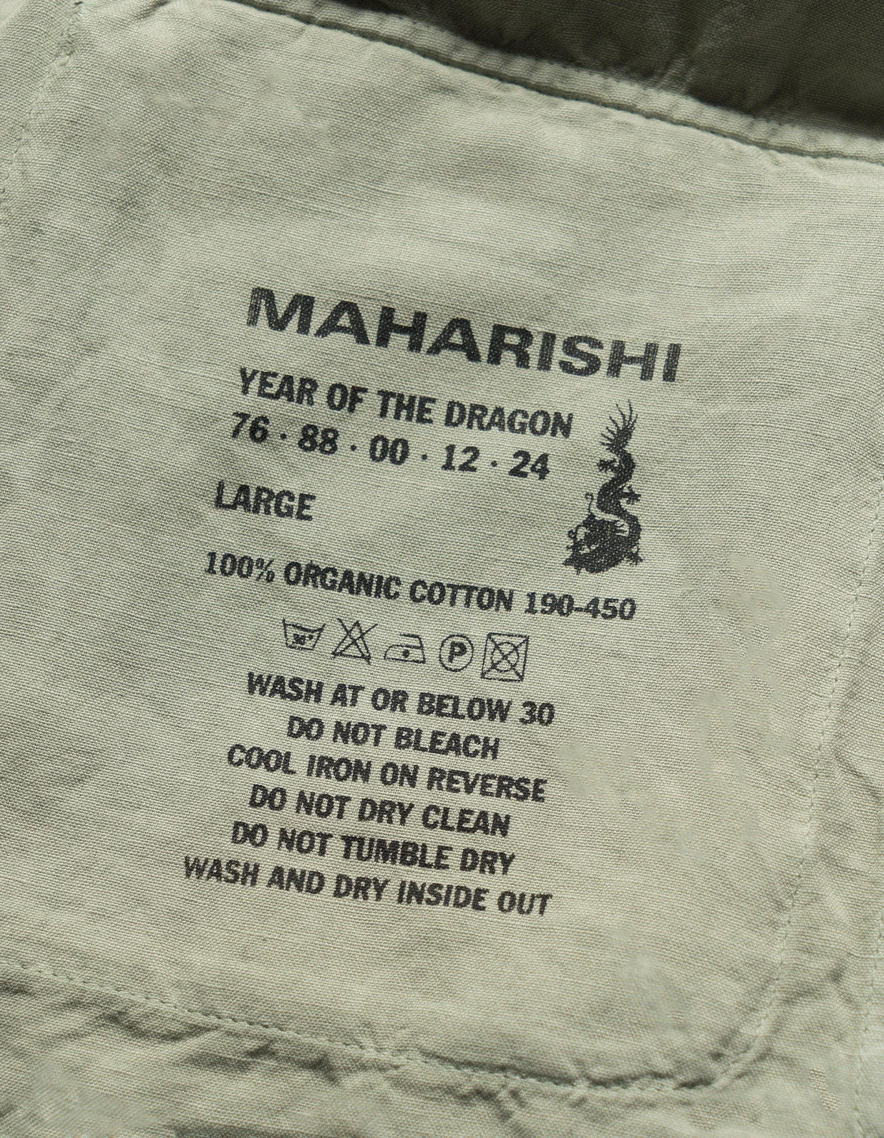 Maharishi 5210 Hemp Jungle Kimono Overshirt Sage 6 Maharishi 5210 Hemp Jungle Kimono Overshirt Sage - Image 6