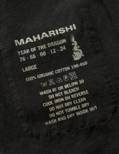Maharishi 5211 Hemp Camp Collar Shirt Black -Maharishi Shop aw24 5211 black 70