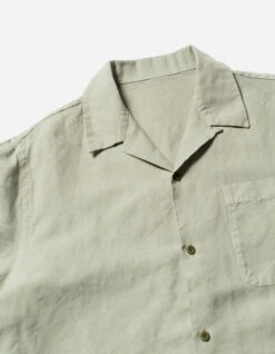 Maharishi 5211 Hemp Camp Collar Shirt Sage -Maharishi Shop aw24 5211 sage 40