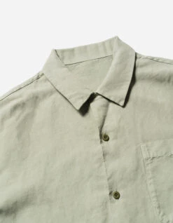 Maharishi 5211 Hemp Camp Collar Shirt Sage -Maharishi Shop aw24 5211 sage 60