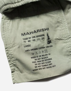 Maharishi 5213 Hemp Asym Cargo Track Pants Sage -Maharishi Shop aw24 5213 sage 90