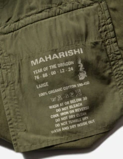 Maharishi 5240 Thar Desert Hemp Track Pants Olive -Maharishi Shop aw24 5240 olive 90