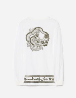 Maharishi 5243 Thar Dragon L/S T-Shirt White