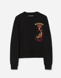 Maharishi 5248 Dragon Map Vintage Crew Sweat Black