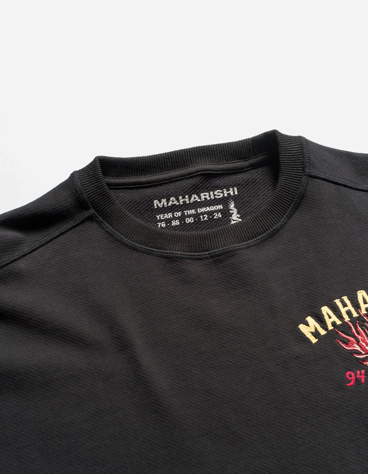 Maharishi 5248 Dragon Map Vintage Crew Sweat Black 3 Maharishi 5248 Dragon Map Vintage Crew Sweat Black - Image 3