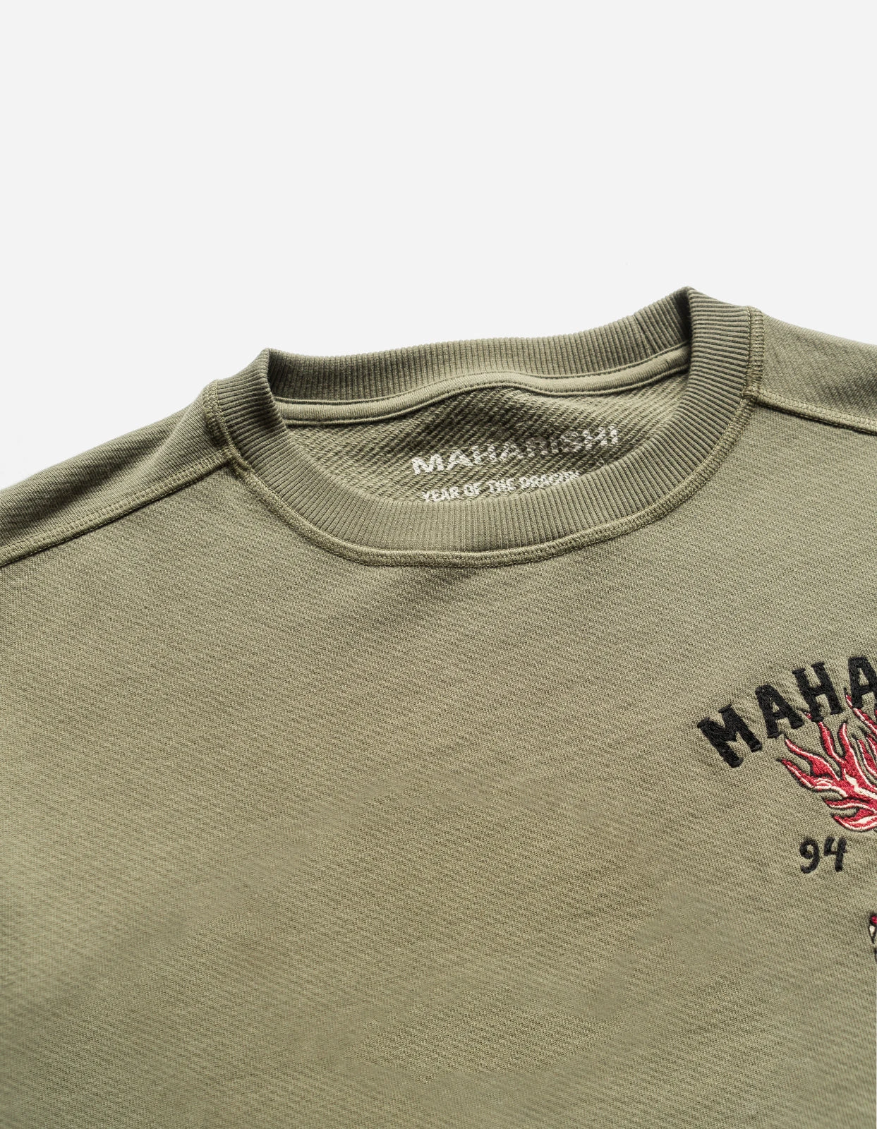 Maharishi 5248 Dragon Map Vintage Crew Sweat Olive OG-107F 3 Maharishi 5248 Dragon Map Vintage Crew Sweat Olive OG-107F - Image 3