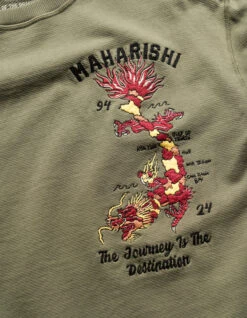 Maharishi 5248 Dragon Map Vintage Crew Sweat Olive OG-107F 9 Maharishi 5248 Dragon Map Vintage Crew Sweat Olive OG-107F -Maharishi Shop aw24 5248 olive 40