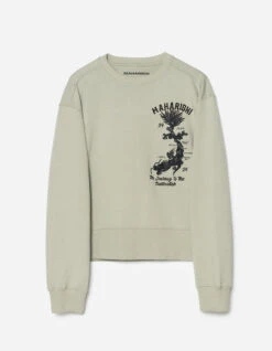 Maharishi 5248 Dragon Map Vintage Crew Sweat Sage