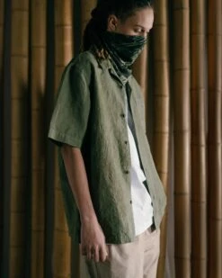 Maharishi 5078 Dragon Bamboo Hemp Shirt Olive OG-107F 23 Maharishi 5078 Dragon Bamboo Hemp Shirt Olive OG-107F -Maharishi Shop dragon bamboo 6