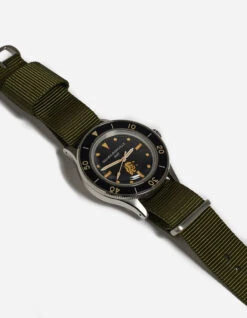 Maharishi 9372 Riverine Diver Watch Steel Case · Aged Dial Steel 13 Maharishi 9372 Riverine Diver Watch Steel Case · Aged Dial Steel -Maharishi Shop maharishi ss21 9372 riverine diver watch steel 40
