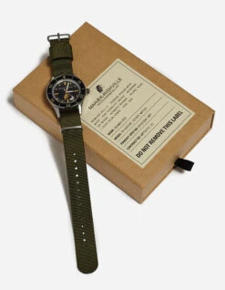 Maharishi 9372 Riverine Diver Watch Steel Case · Aged Dial Steel 17 Maharishi 9372 Riverine Diver Watch Steel Case · Aged Dial Steel -Maharishi Shop maharishi ss21 9372 riverine diver watch steel 70