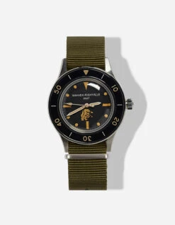 Maharishi 9372 Riverine Diver Watch Steel Case · Aged Dial Steel
