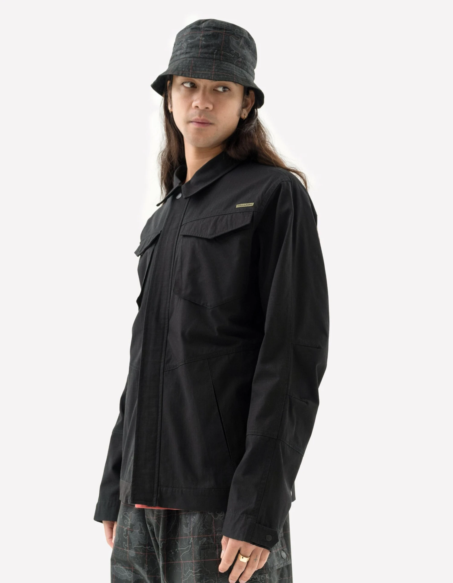 Maharishi 5214 Cordura Simtex WR Cargo Jacket Black 2 Maharishi 5214 Cordura Simtex WR Cargo Jacket Black - Image 2