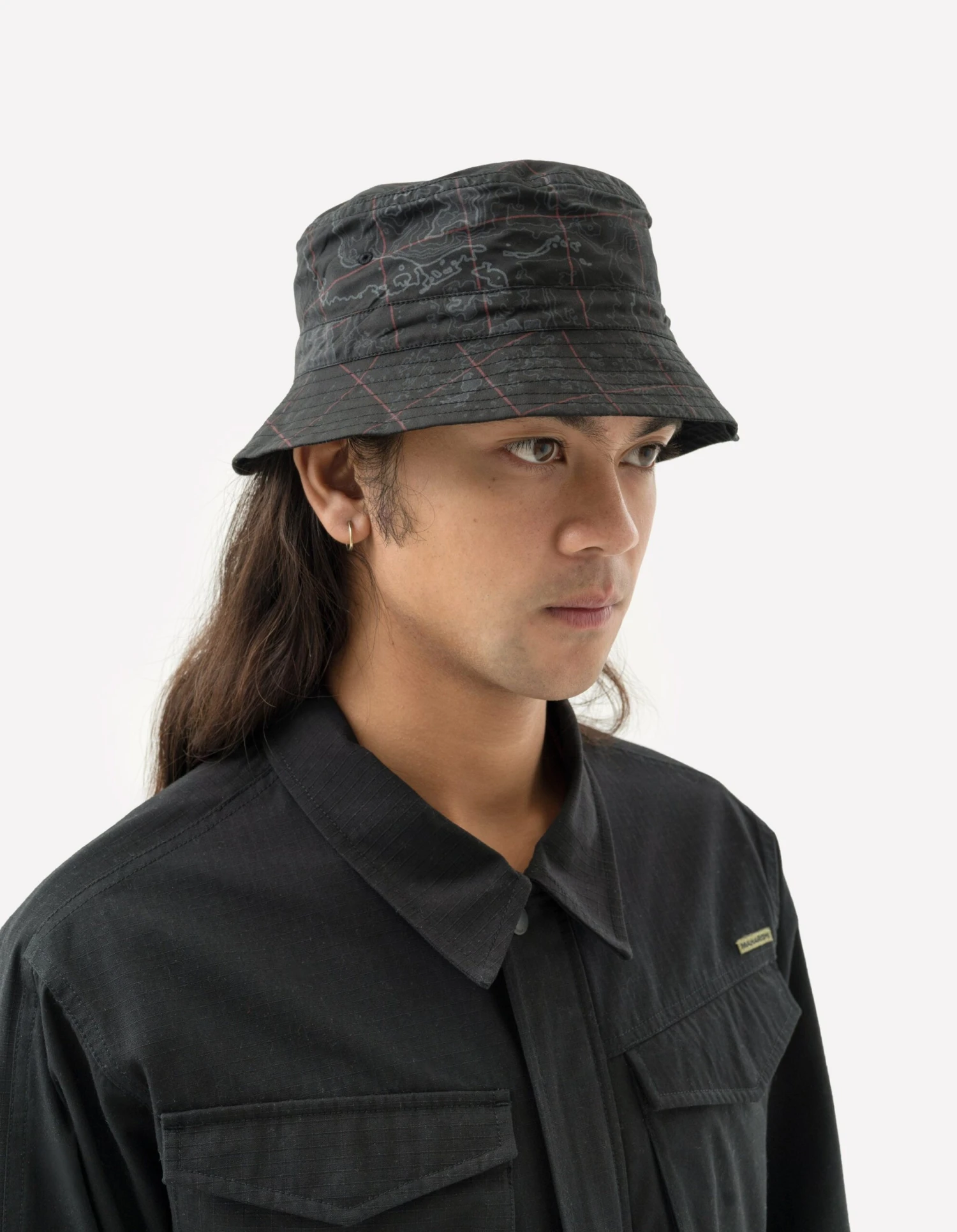 Maharishi 5227 Reversible Contour Bucket Hat Black/Subdued Night 2 Maharishi 5227 Reversible Contour Bucket Hat Black/Subdued Night - Image 2