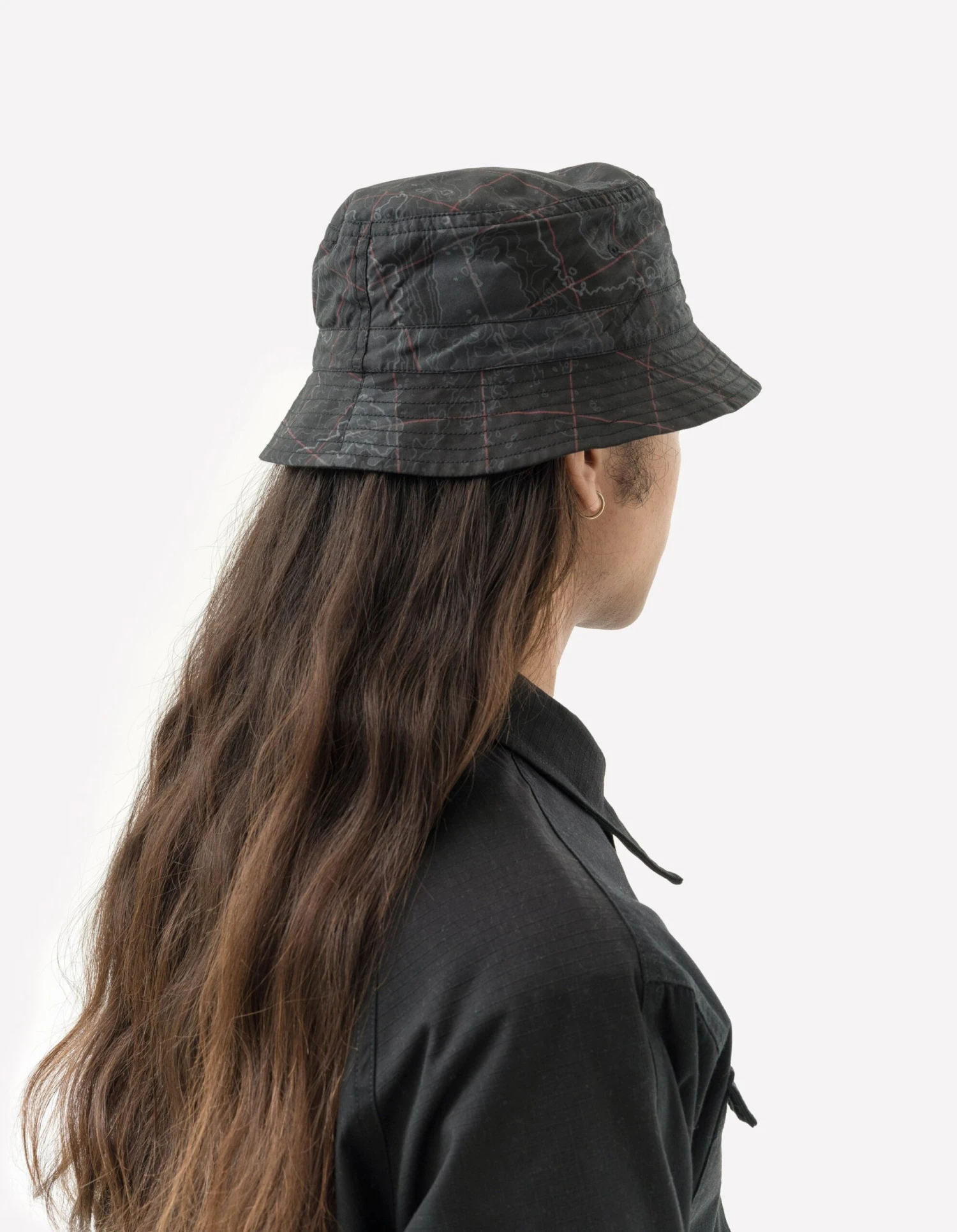Maharishi 5227 Reversible Contour Bucket Hat Black/Subdued Night 4 Maharishi 5227 Reversible Contour Bucket Hat Black/Subdued Night - Image 4