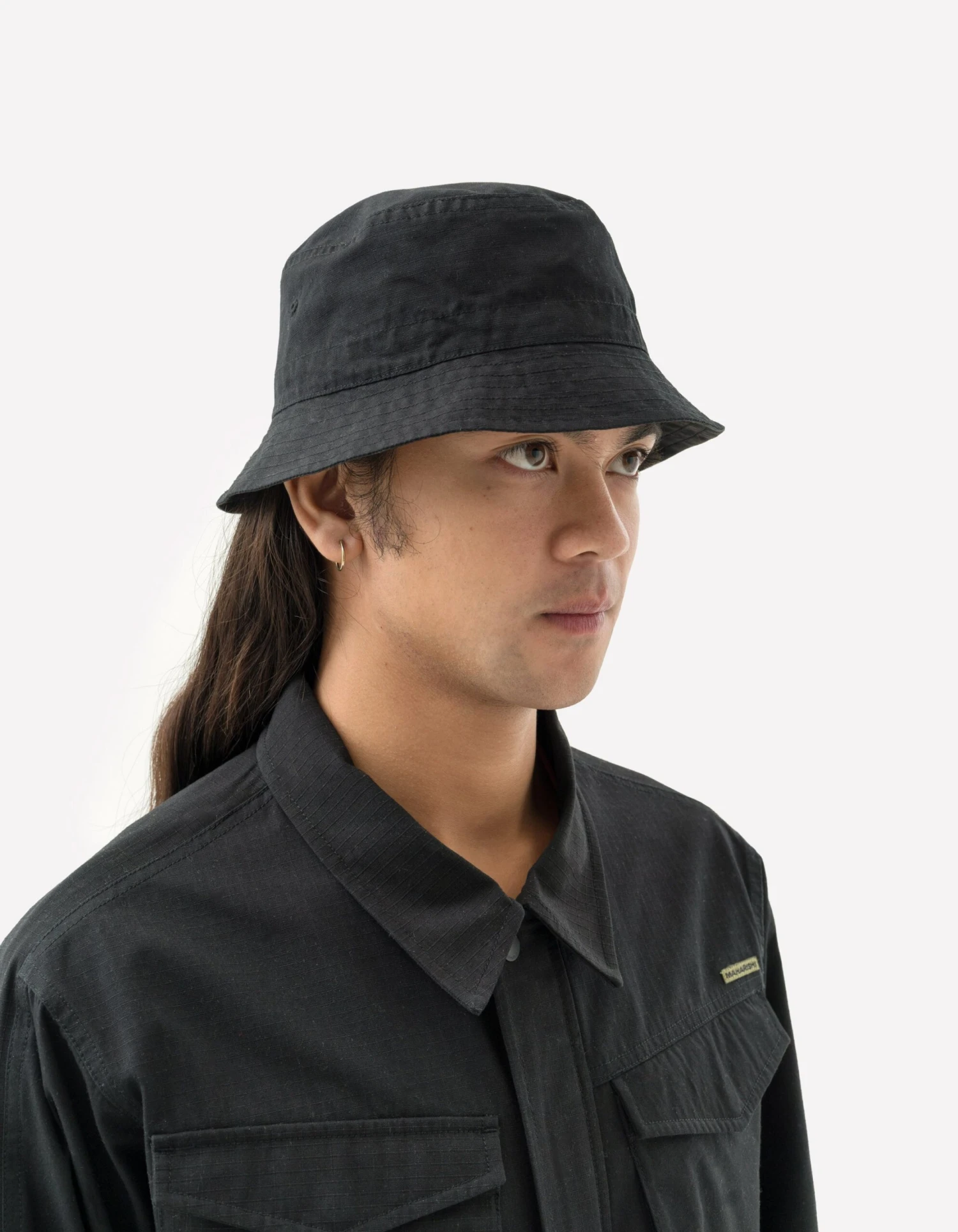 Maharishi 5227 Reversible Contour Bucket Hat Black/Subdued Night 3 Maharishi 5227 Reversible Contour Bucket Hat Black/Subdued Night - Image 3
