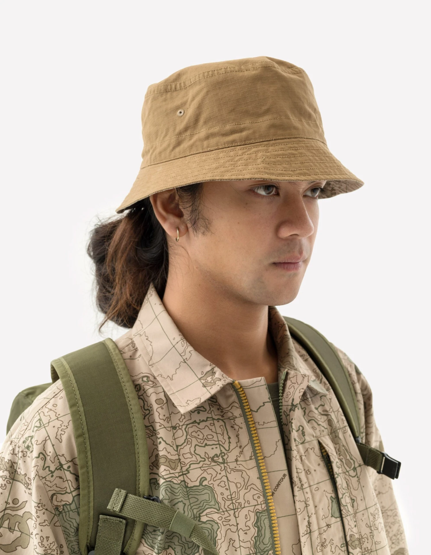 Maharishi 5227 Reversible Contour Bucket Hat Mushroom/Desert 3 Maharishi 5227 Reversible Contour Bucket Hat Mushroom/Desert - Image 3