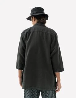 Maharishi 5210 Hemp Jungle Kimono Overshirt Black -Maharishi Shop pre aw24 31 october 011123 2037 8944a2d4 c528 44dc 8455 1edaa27351ef