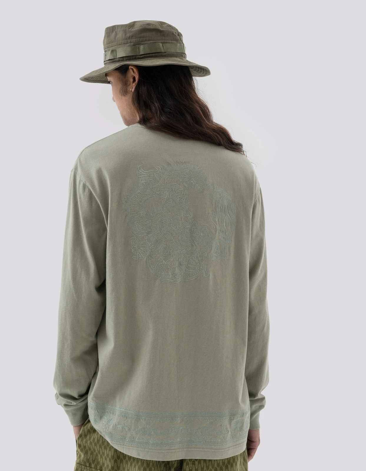Maharishi 5243 Thar Dragon L/S T-Shirt Sage 2 Maharishi 5243 Thar Dragon L/S T-Shirt Sage - Image 2