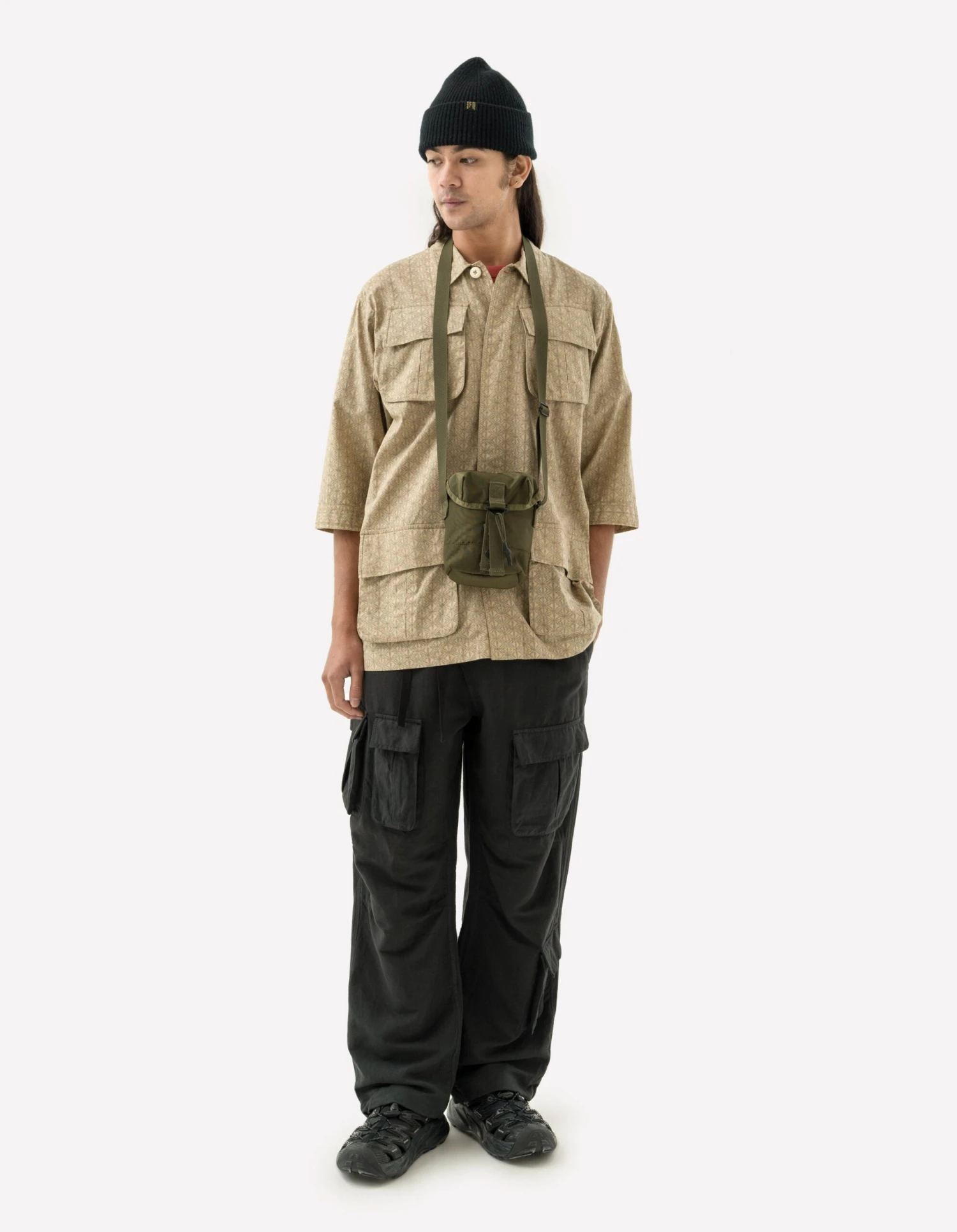 Maharishi 5213 Hemp Asym Cargo Track Pants Black 3 Maharishi 5213 Hemp Asym Cargo Track Pants Black - Image 3