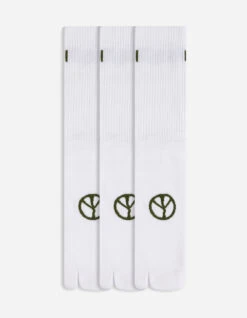 Maharishi 9348 MILTYPE Tabi Sock 路 3 Pack White/White/White