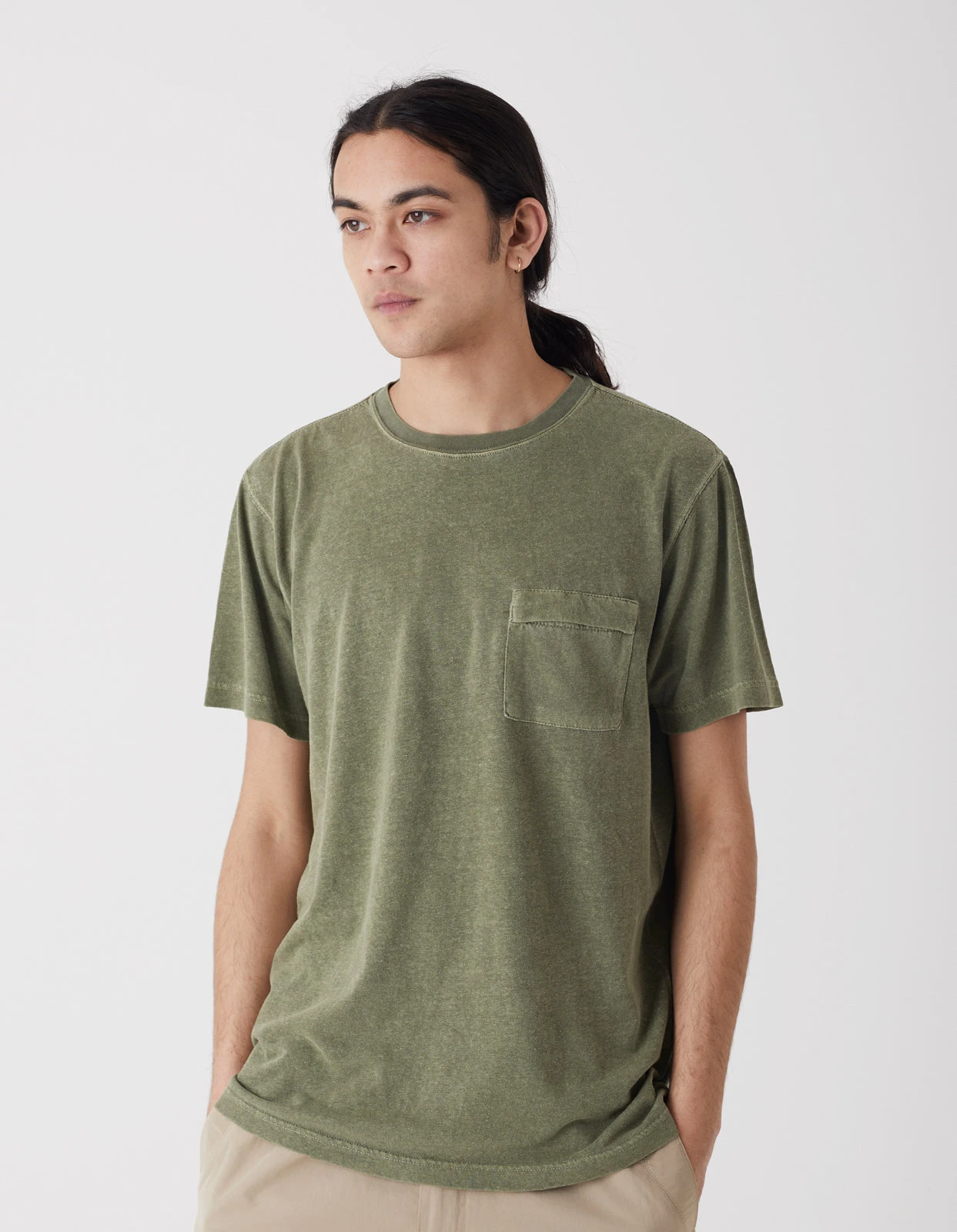 Maharishi 7021 Hemp Organic Pocket T-Shirt Olive OG-107F 2 Maharishi 7021 Hemp Organic Pocket T-Shirt Olive OG-107F - Image 2