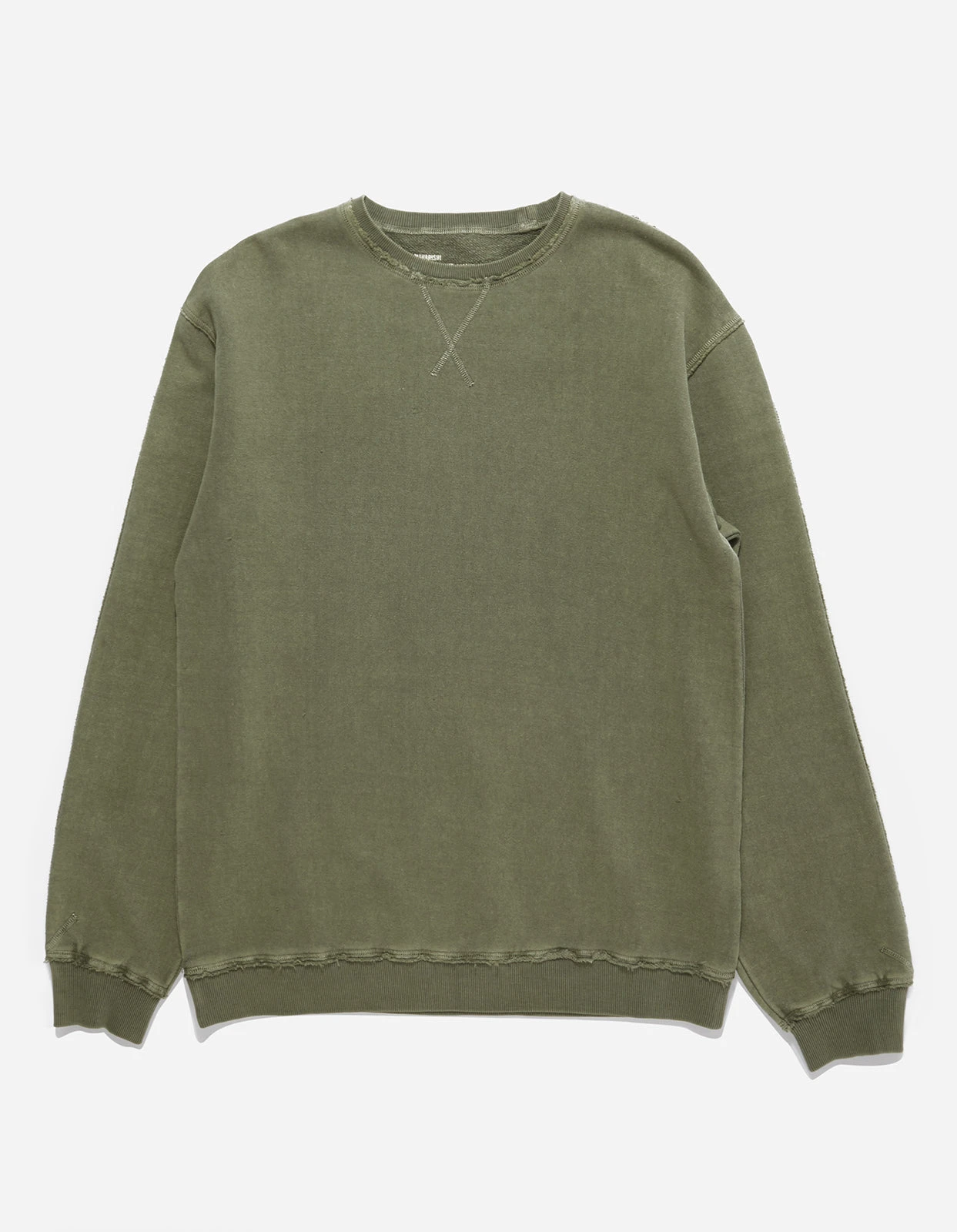 Maharishi 8011 Hemp Organic Crew Sweat Olive OG-107F 1 Maharishi 8011 Hemp Organic Crew Sweat Olive OG-107F