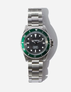 Maharishi 9500 Green Marine Watch Steel Silver