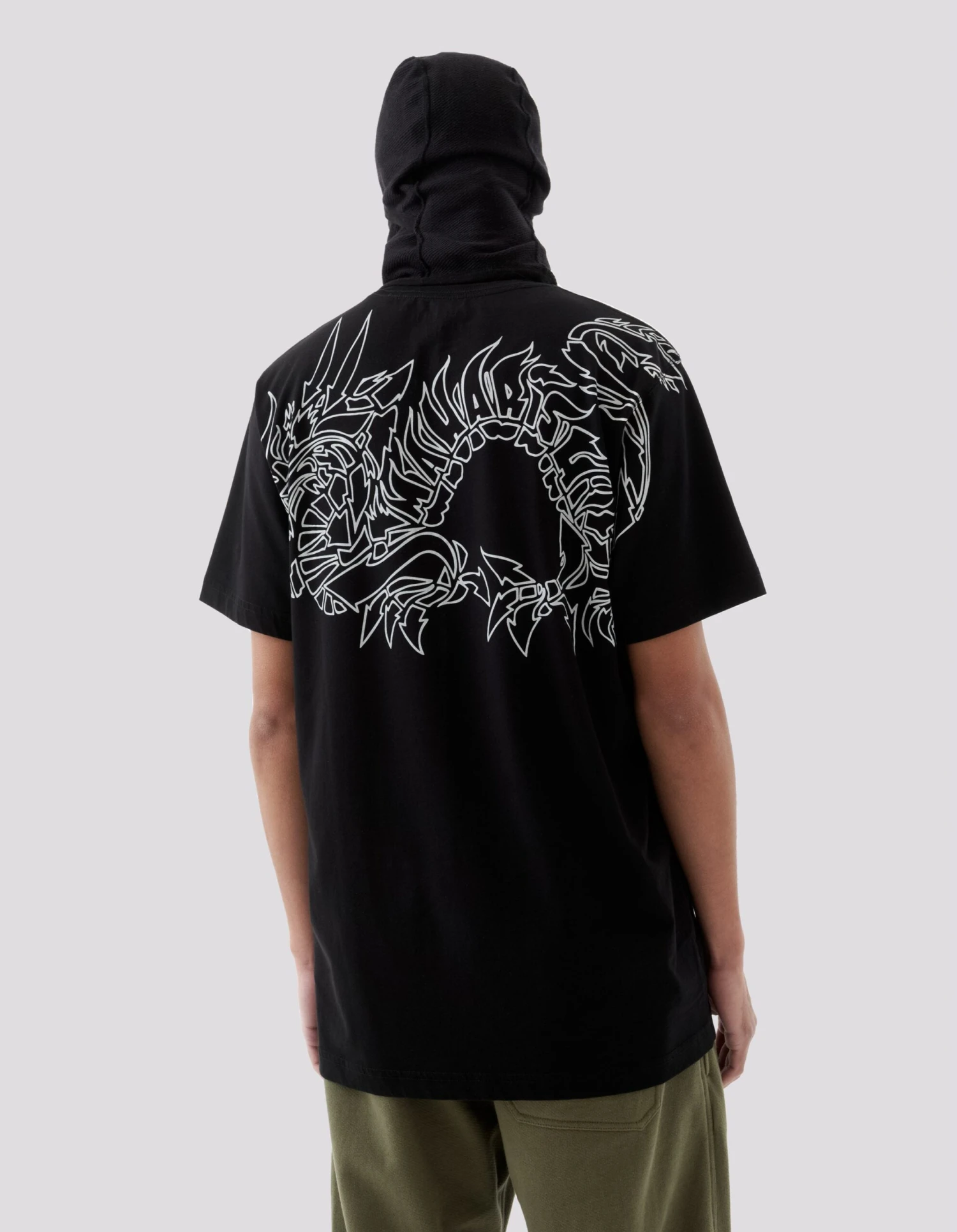 Maharishi 1256 Distorted Dragon T-Shirt · Guest Artist: Kay One Black 2 Maharishi 1256 Distorted Dragon T-Shirt · Guest Artist: Kay One Black - Image 2