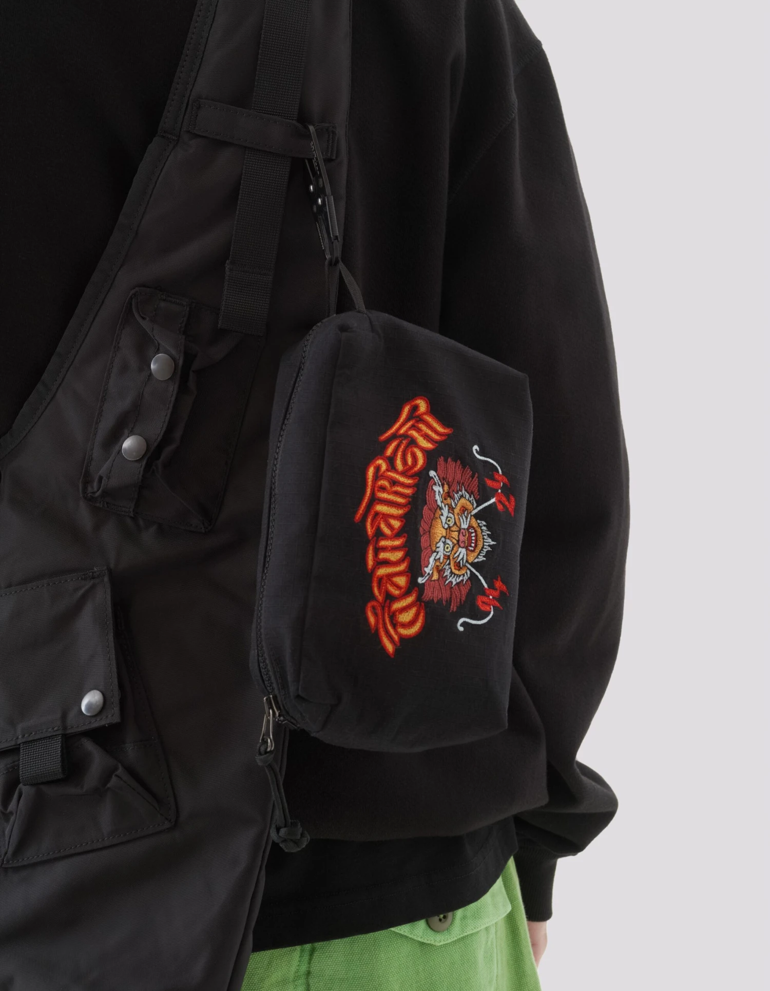 Maharishi 5024 Cordura® NYCO® Dragon Travel Pouch Black 2 Maharishi 5024 Cordura® NYCO® Dragon Travel Pouch Black - Image 2