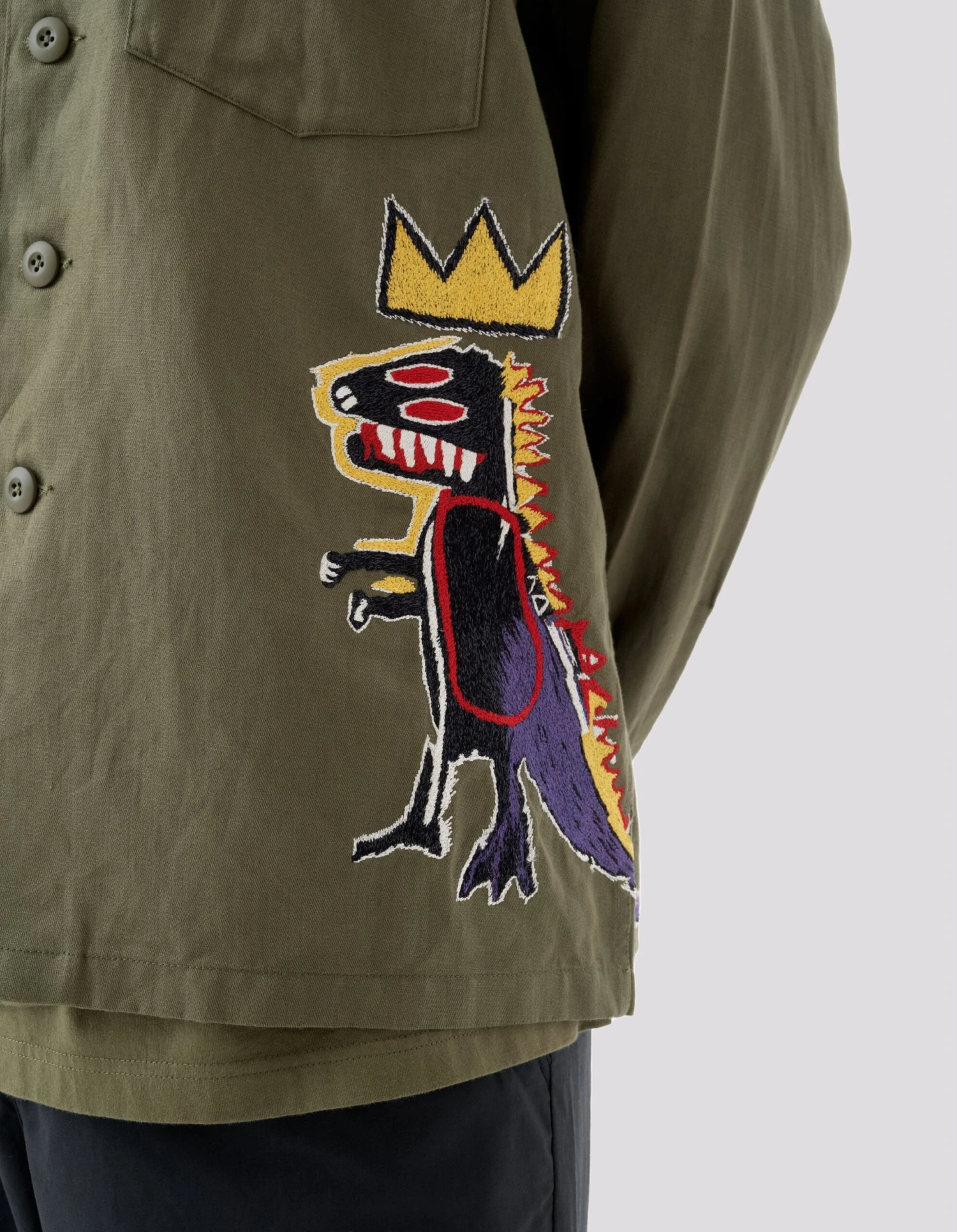 5124 Pez Dispenser Mil Shirt · Maharishi X Jean-Michel Basquiat Olive 3 5124 Pez Dispenser Mil Shirt · Maharishi X Jean-Michel Basquiat Olive - Image 3